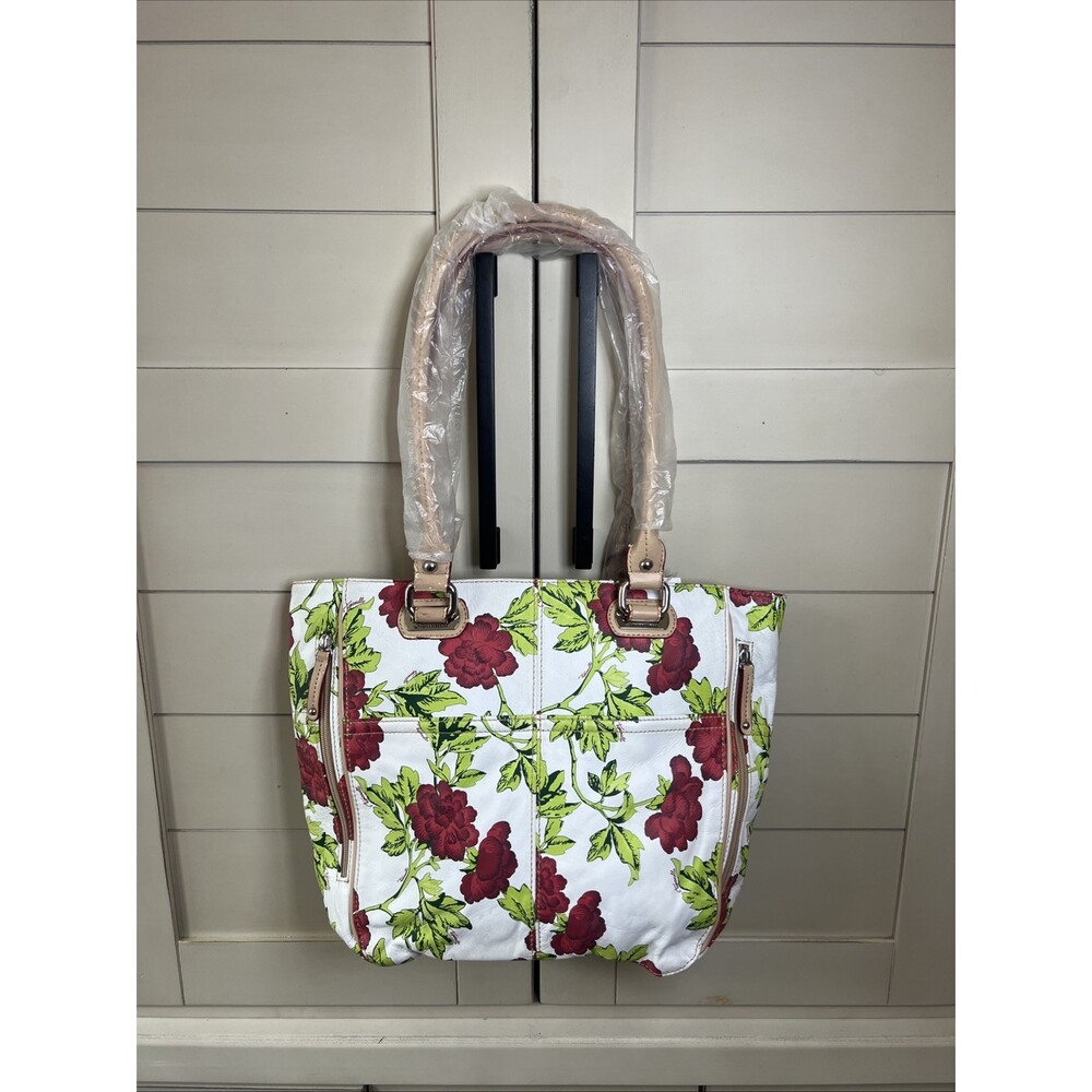 Tignanello “Bed Of Roses” Summer Boho Chic Beach Travel Handbag Shoulder Bag